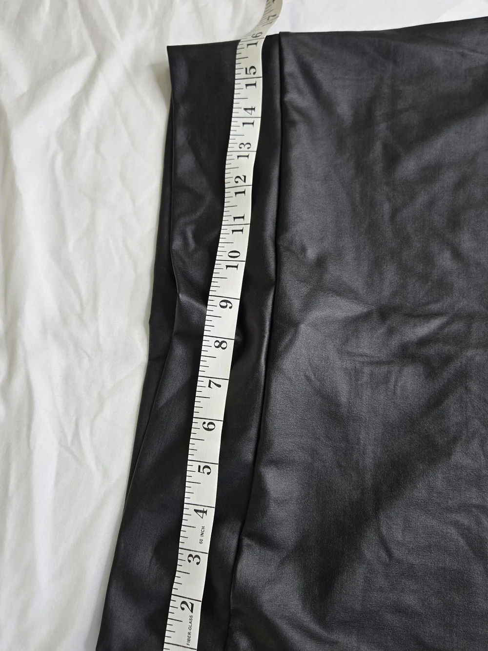 SIMLU Women’s Black Faux Leather Pencil Skirt XL NWT PU2006 Midi Stretch